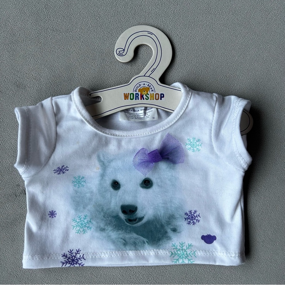 2 for $20 ~ Build-A-Bear ~ Polar Bear T-Shirt ~ 2 for $20